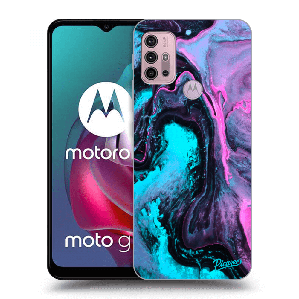 Picasee silikonový černý obal pro Motorola Moto G30 - Lean 2