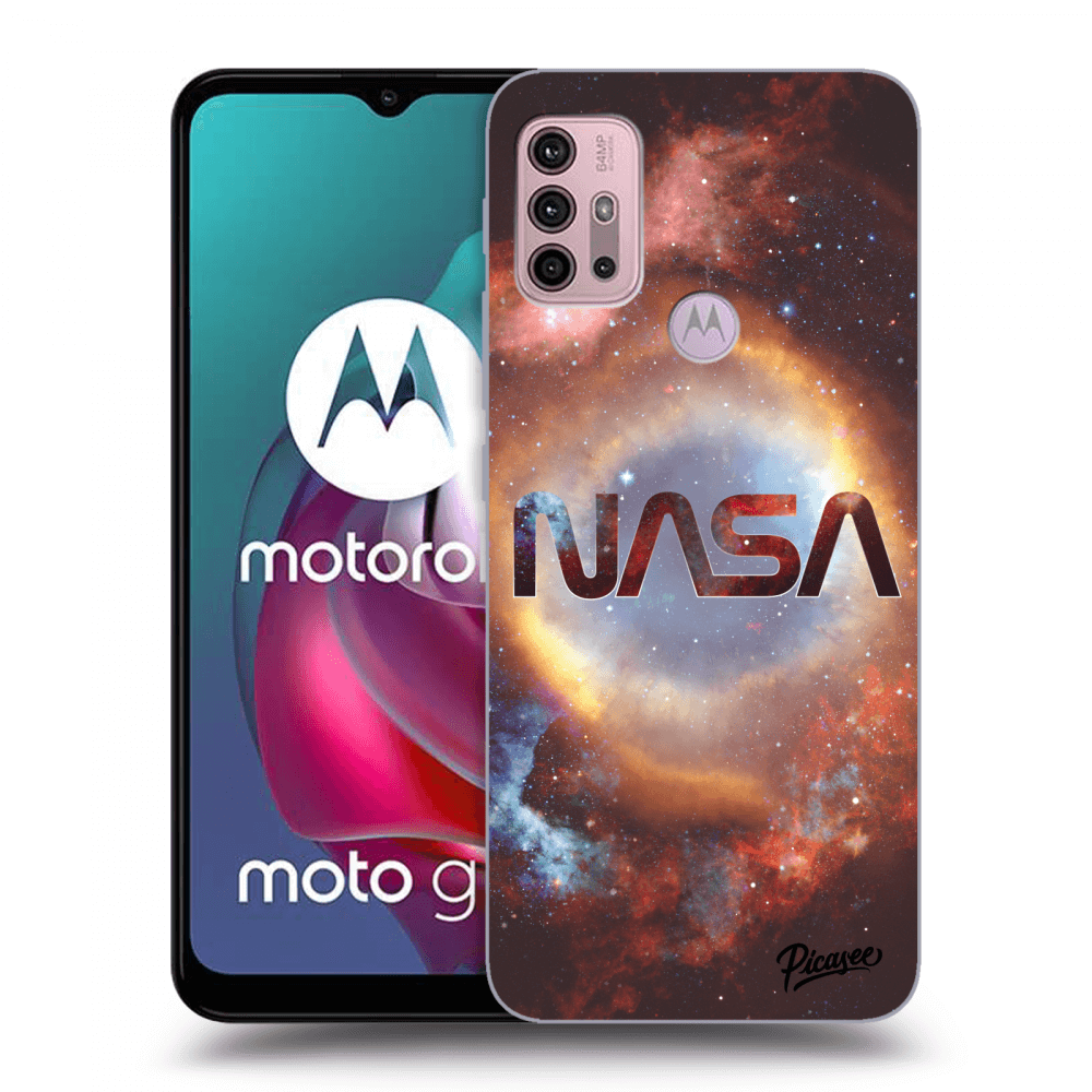 Picasee silikonový černý obal pro Motorola Moto G30 - Nebula