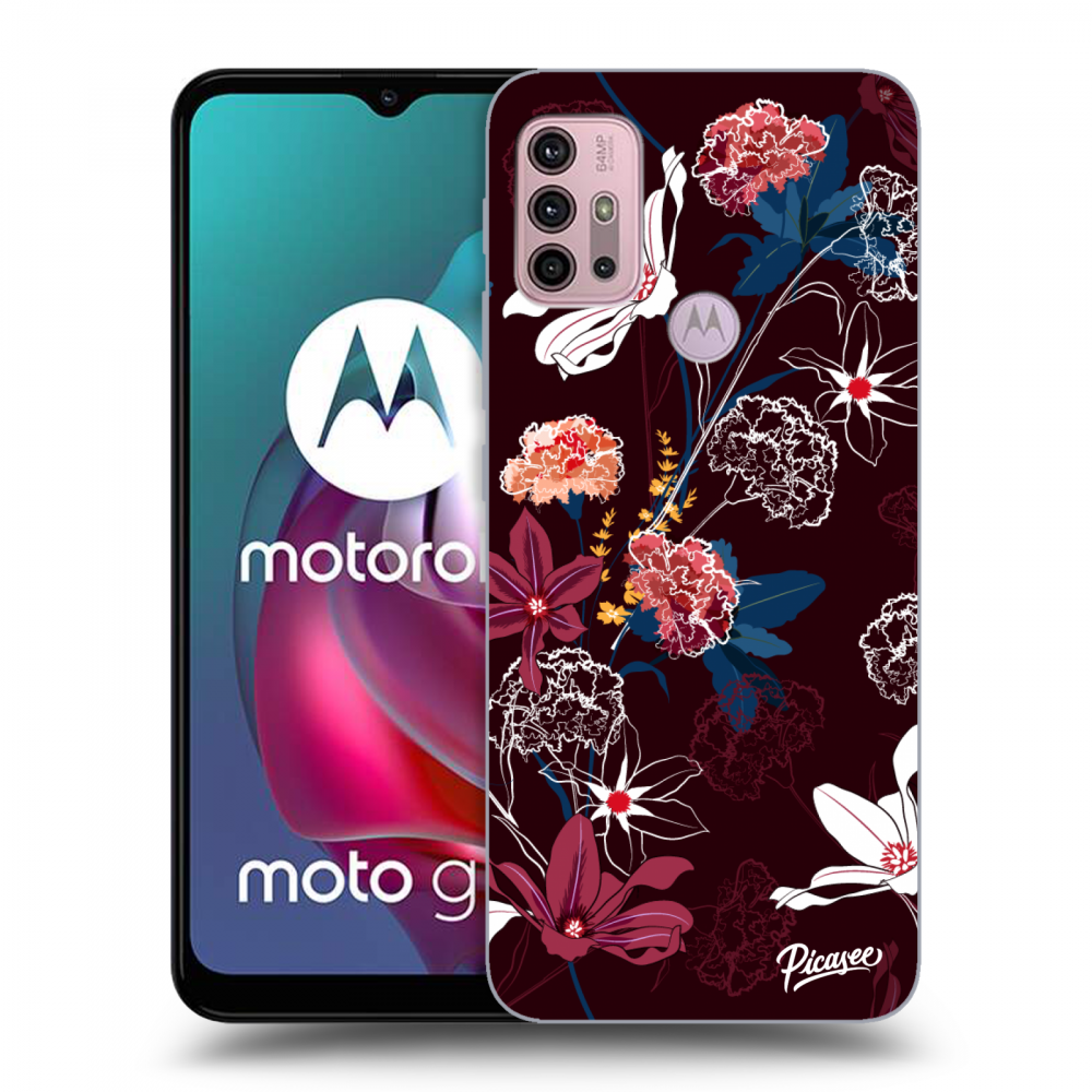 Picasee silikonový černý obal pro Motorola Moto G30 - Dark Meadow