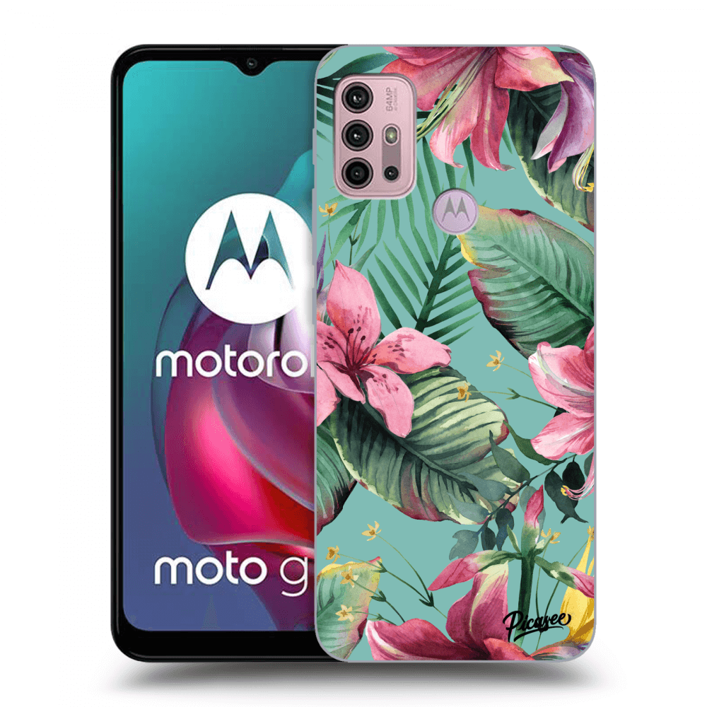 Picasee silikonový černý obal pro Motorola Moto G30 - Hawaii