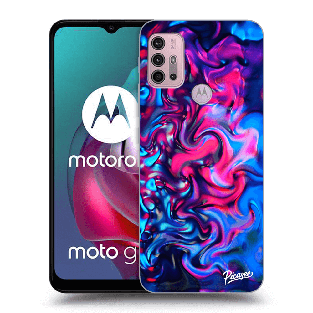 Picasee silikonový černý obal pro Motorola Moto G30 - Redlight