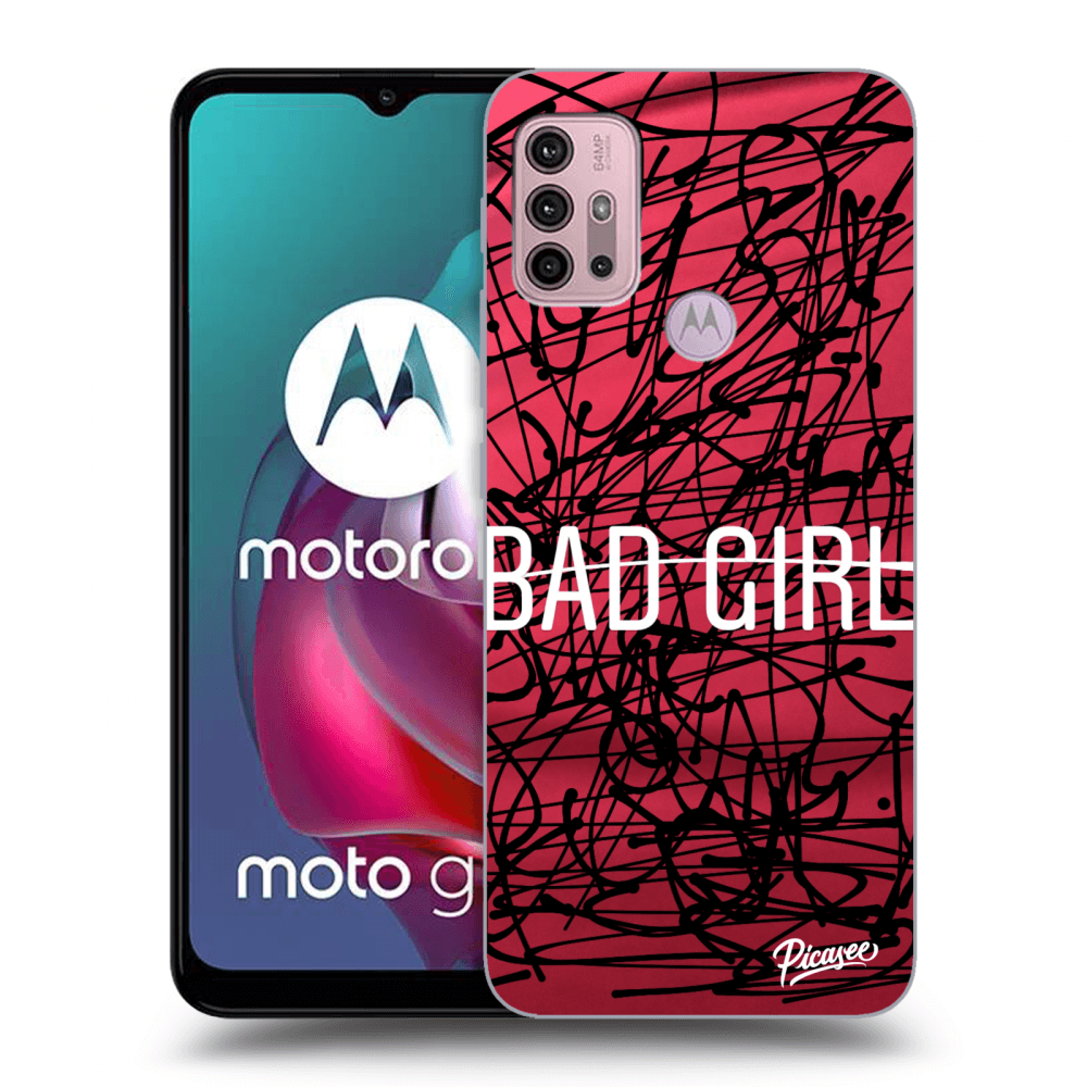 Picasee silikonový černý obal pro Motorola Moto G30 - Bad girl