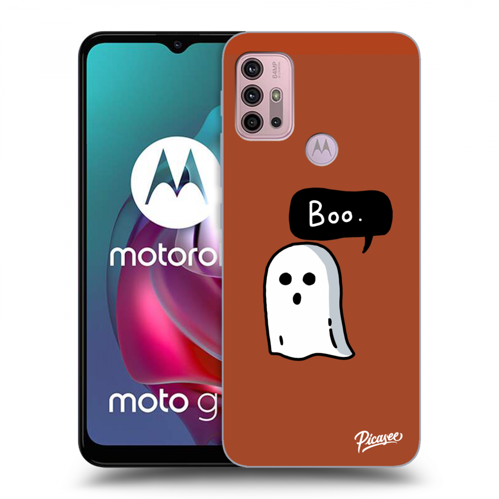 Picasee silikonový černý obal pro Motorola Moto G30 - Boo
