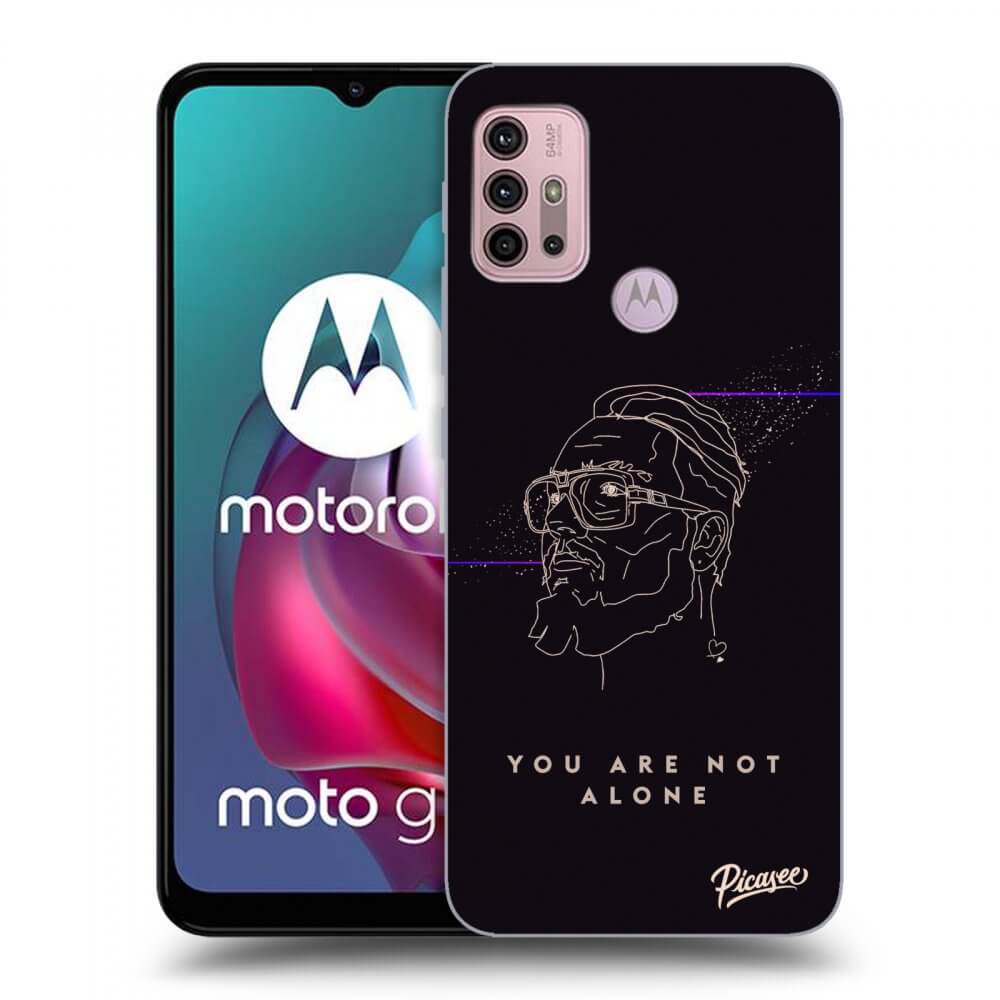 Picasee silikonový černý obal pro Motorola Moto G30 - You are not alone