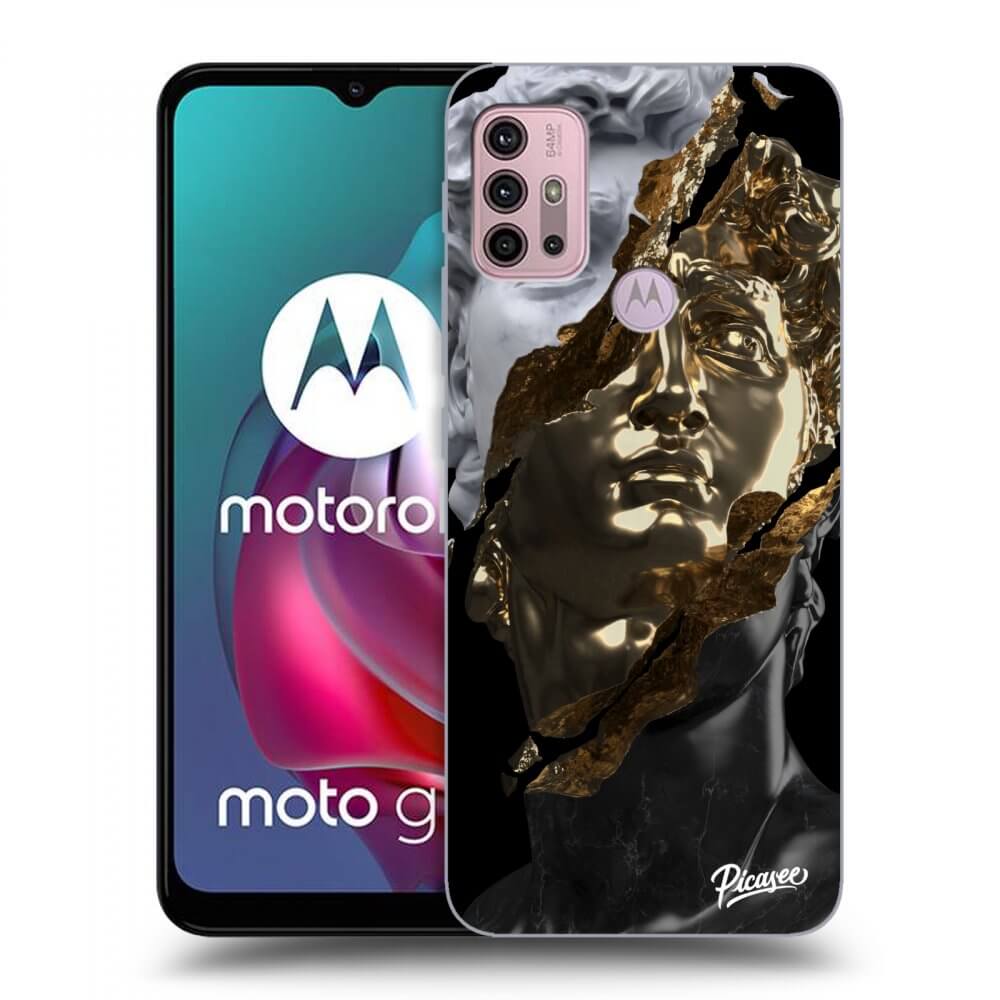 Picasee silikonový černý obal pro Motorola Moto G30 - Trigger