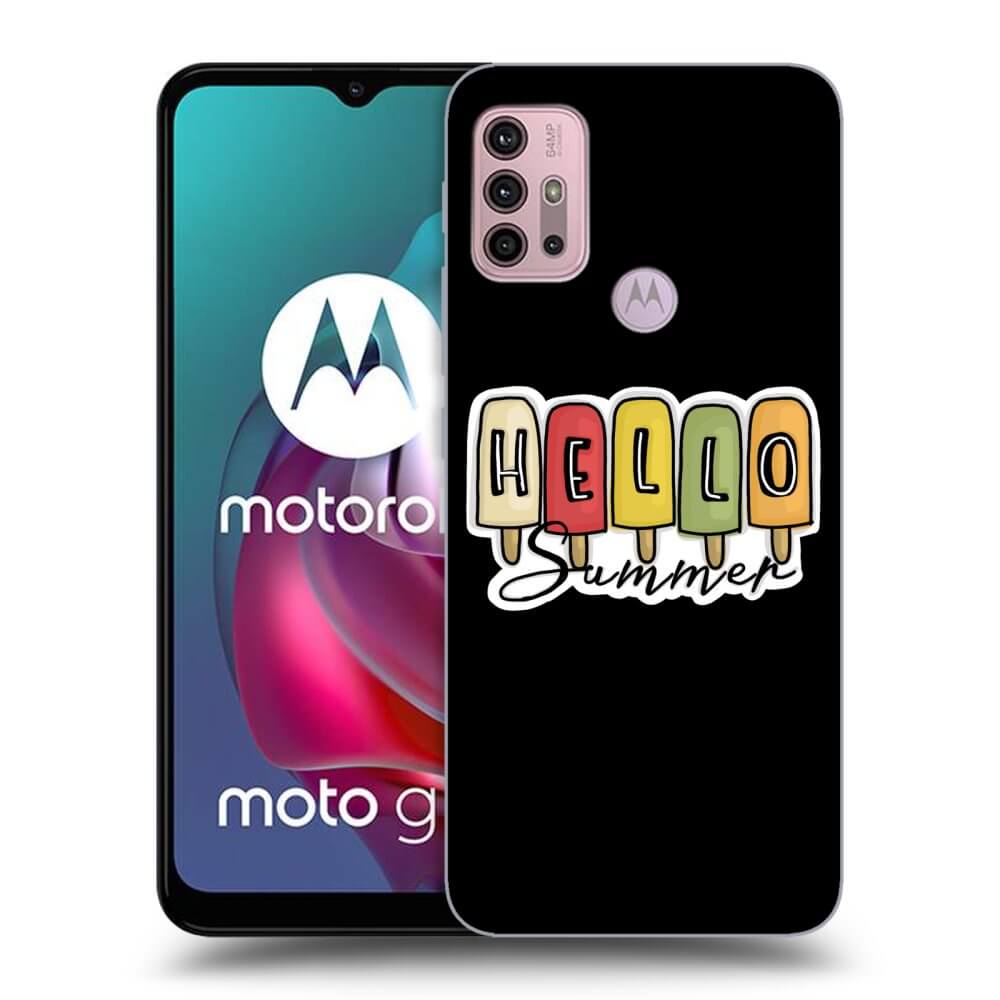 Picasee silikonový černý obal pro Motorola Moto G30 - Ice Cream