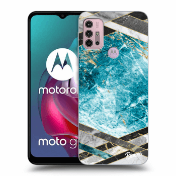 Obal pro Motorola Moto G30 - Blue geometry