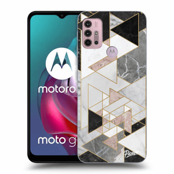 Picasee silikonový černý obal pro Motorola Moto G30 - Light geometry