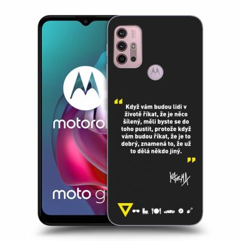 Picasee silikonový černý obal pro Motorola Moto G30 - Kazma - MĚLI BYSTE SE DO TOHO PUSTIT