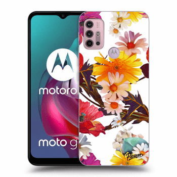 Picasee silikonový černý obal pro Motorola Moto G30 - Meadow