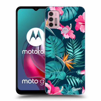 Obal pro Motorola Moto G30 - Pink Monstera