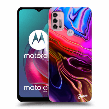 Picasee silikonový černý obal pro Motorola Moto G30 - Electric