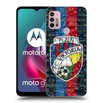 Picasee silikonový černý obal pro Motorola Moto G30 - FC Viktoria Plzeň A