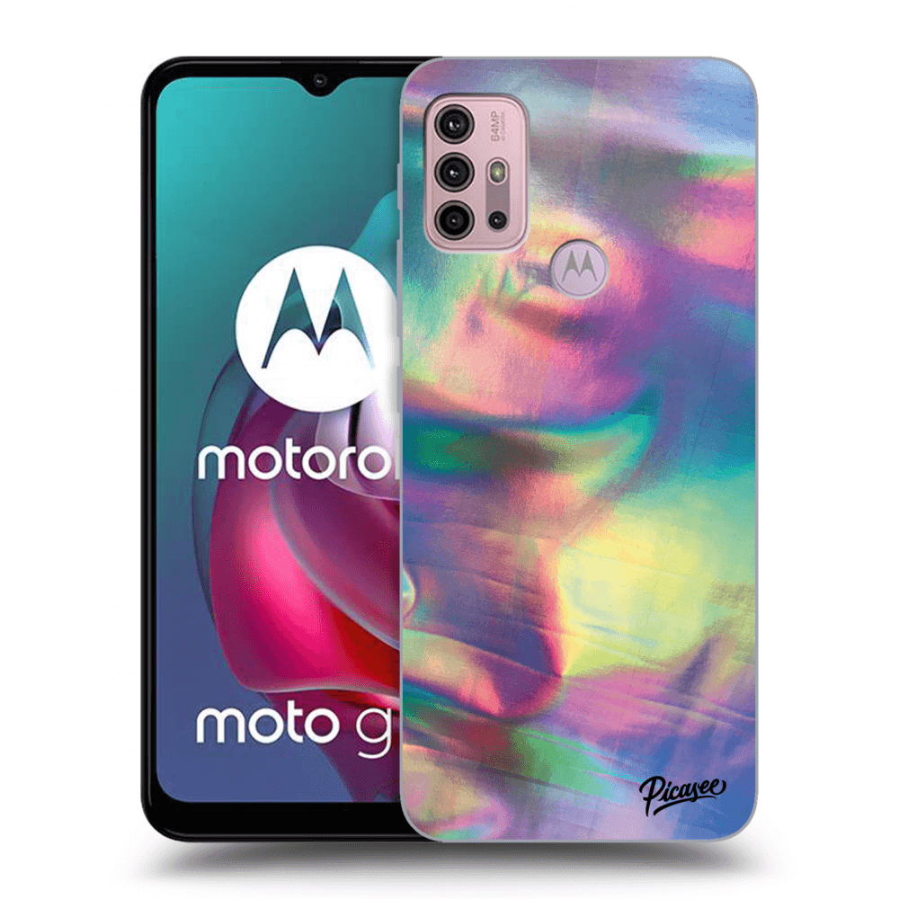 Picasee silikonový černý obal pro Motorola Moto G30 - Holo