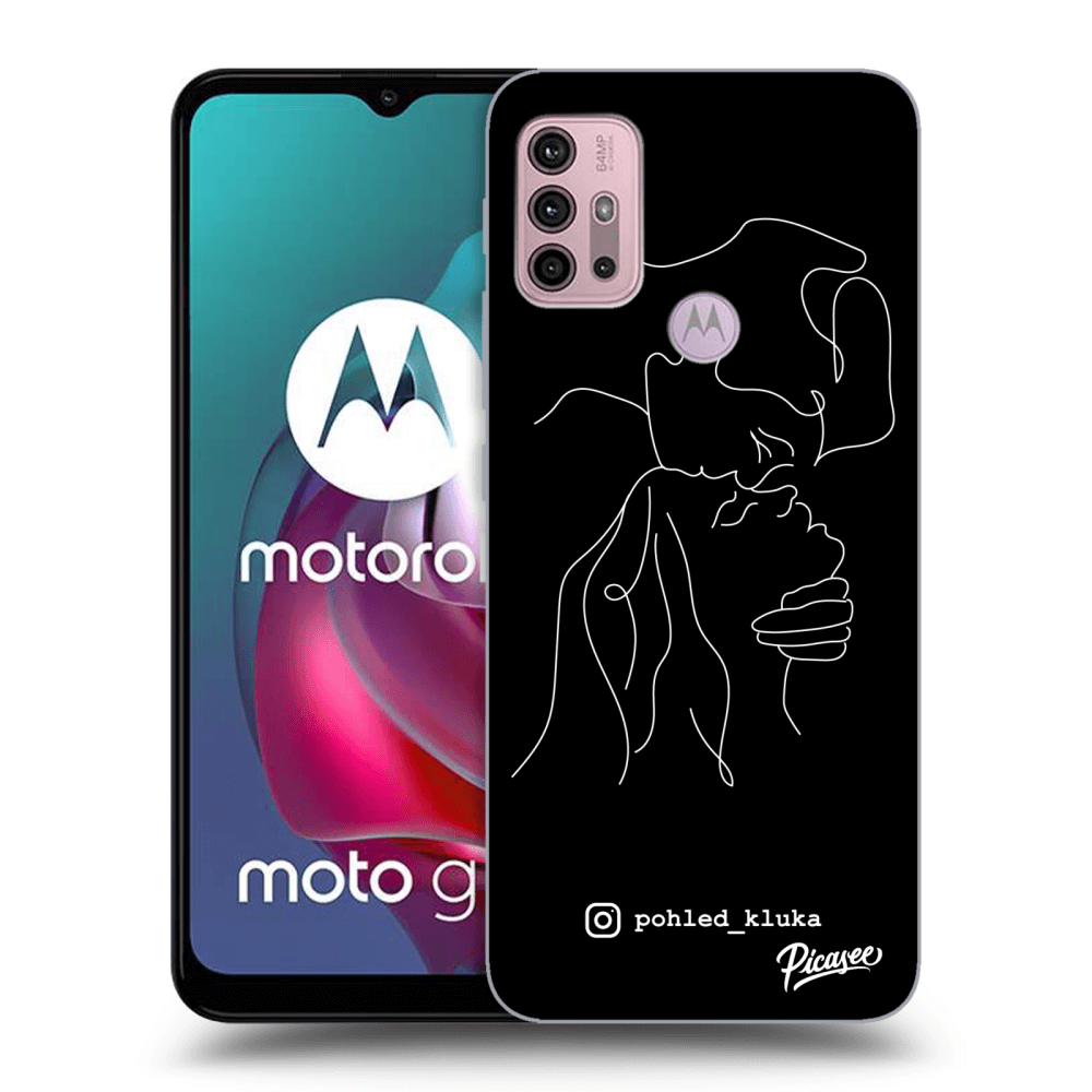 Picasee silikonový černý obal pro Motorola Moto G30 - Forehead kiss White