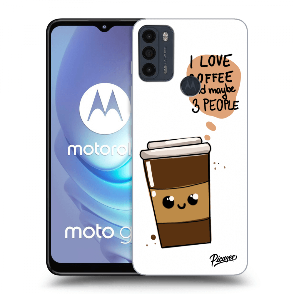 Picasee silikonový černý obal pro Motorola Moto G50 - Cute coffee