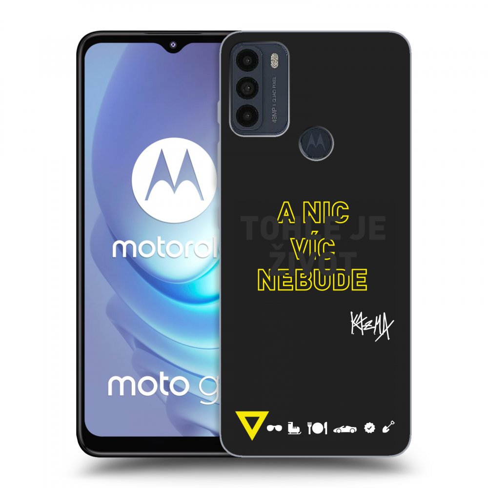 Picasee silikonový černý obal pro Motorola Moto G50 - Kazma - TOHLE JE ŽIVOT A NIC VÍC NEBUDE