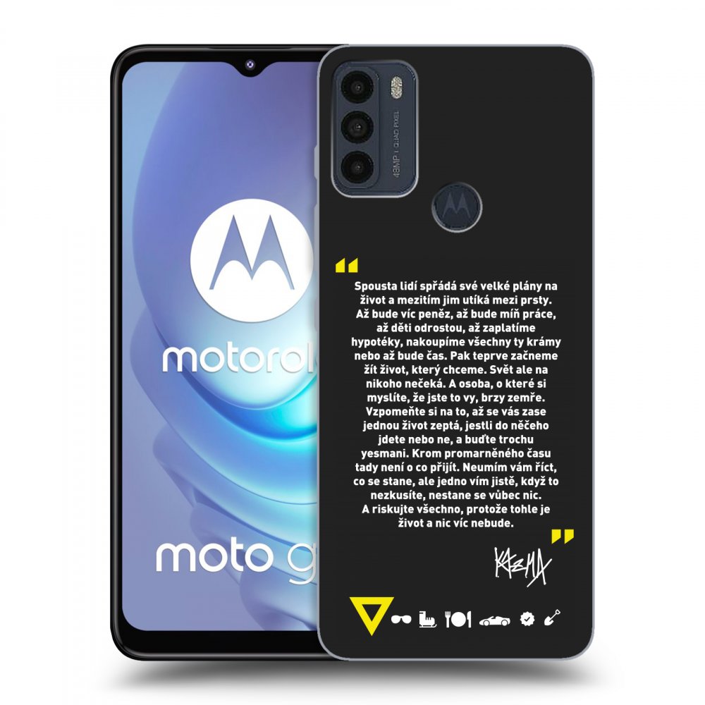 Picasee silikonový černý obal pro Motorola Moto G50 - Kazma - BUĎTE TROCHU YESMANI
