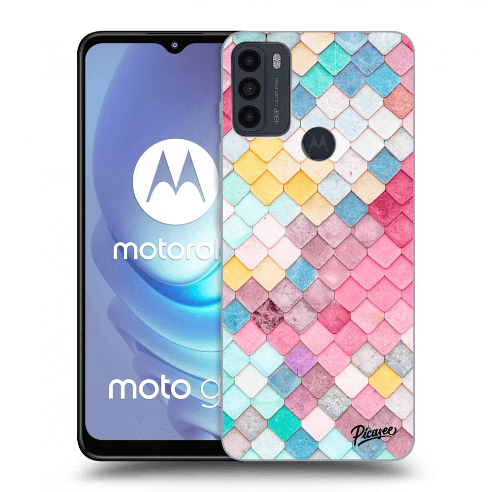 Picasee silikonový černý obal pro Motorola Moto G50 - Colorful roof