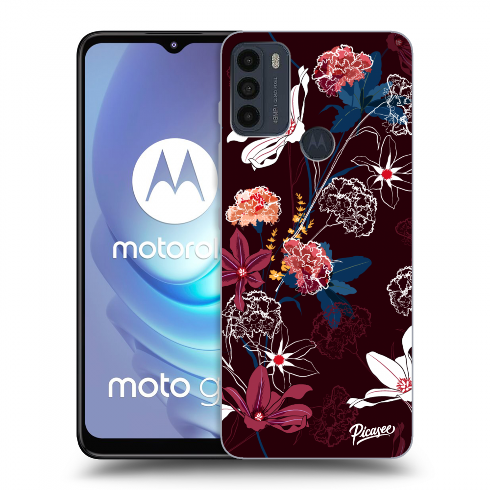 Picasee silikonový černý obal pro Motorola Moto G50 - Dark Meadow