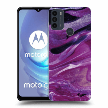 Picasee silikonový černý obal pro Motorola Moto G50 - Purple glitter