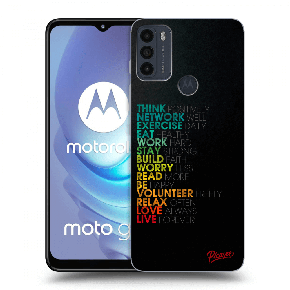 Picasee silikonový černý obal pro Motorola Moto G50 - Motto life