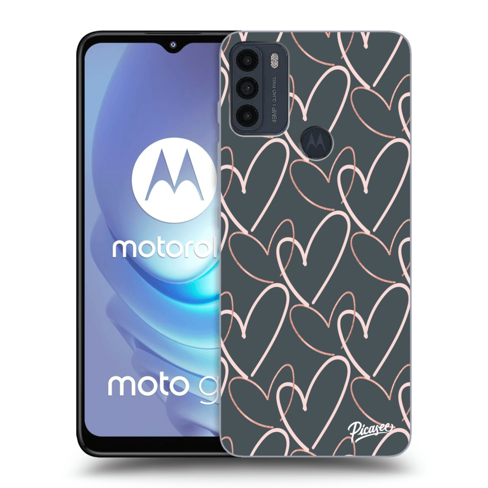 Picasee silikonový černý obal pro Motorola Moto G50 - Lots of love