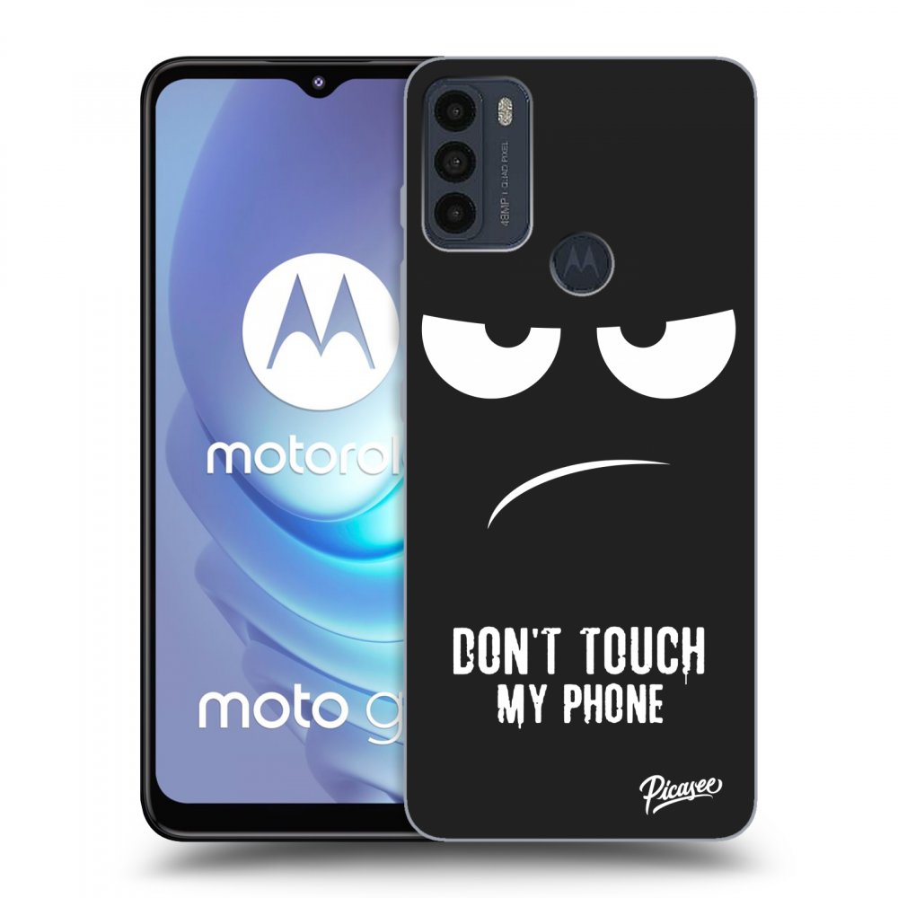 Picasee silikonový černý obal pro Motorola Moto G50 - Don't Touch My Phone