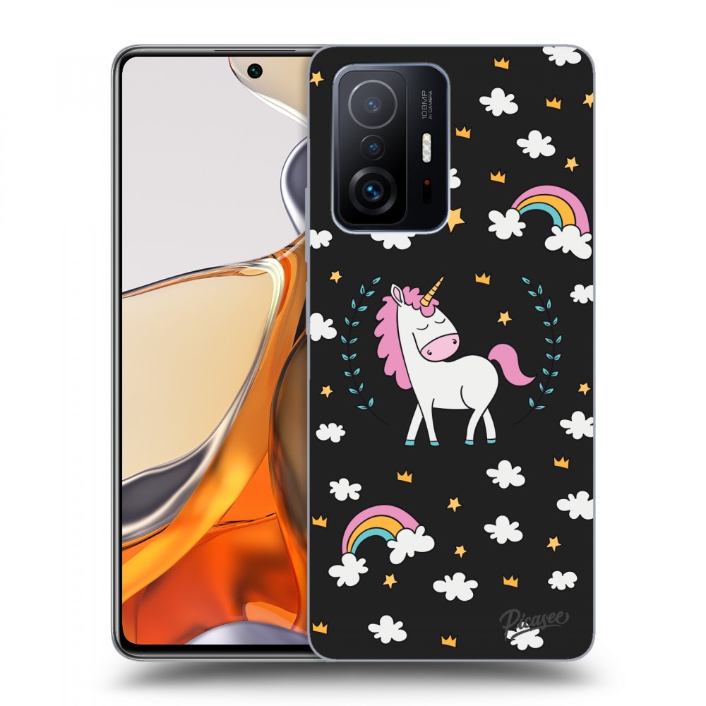 Picasee silikonový černý obal pro Xiaomi 11T Pro - Unicorn star heaven