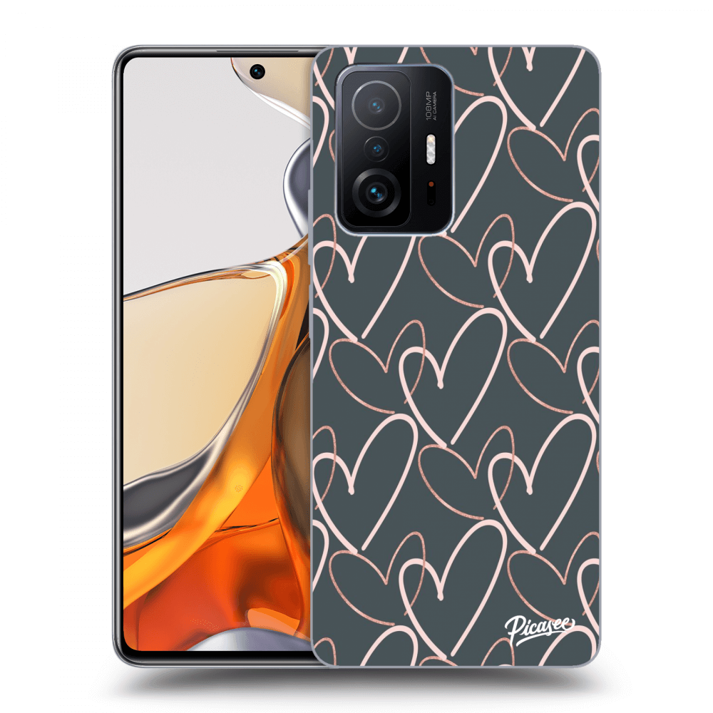 Picasee silikonový černý obal pro Xiaomi 11T Pro - Lots of love