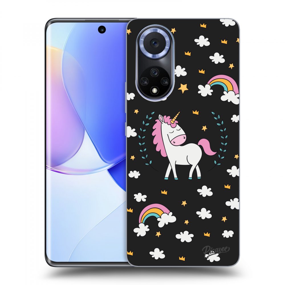 Picasee silikonový černý obal pro Huawei Nova 9 - Unicorn star heaven