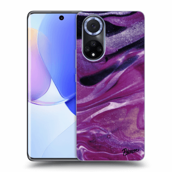 Picasee silikonový průhledný obal pro Huawei Nova 9 - Purple glitter