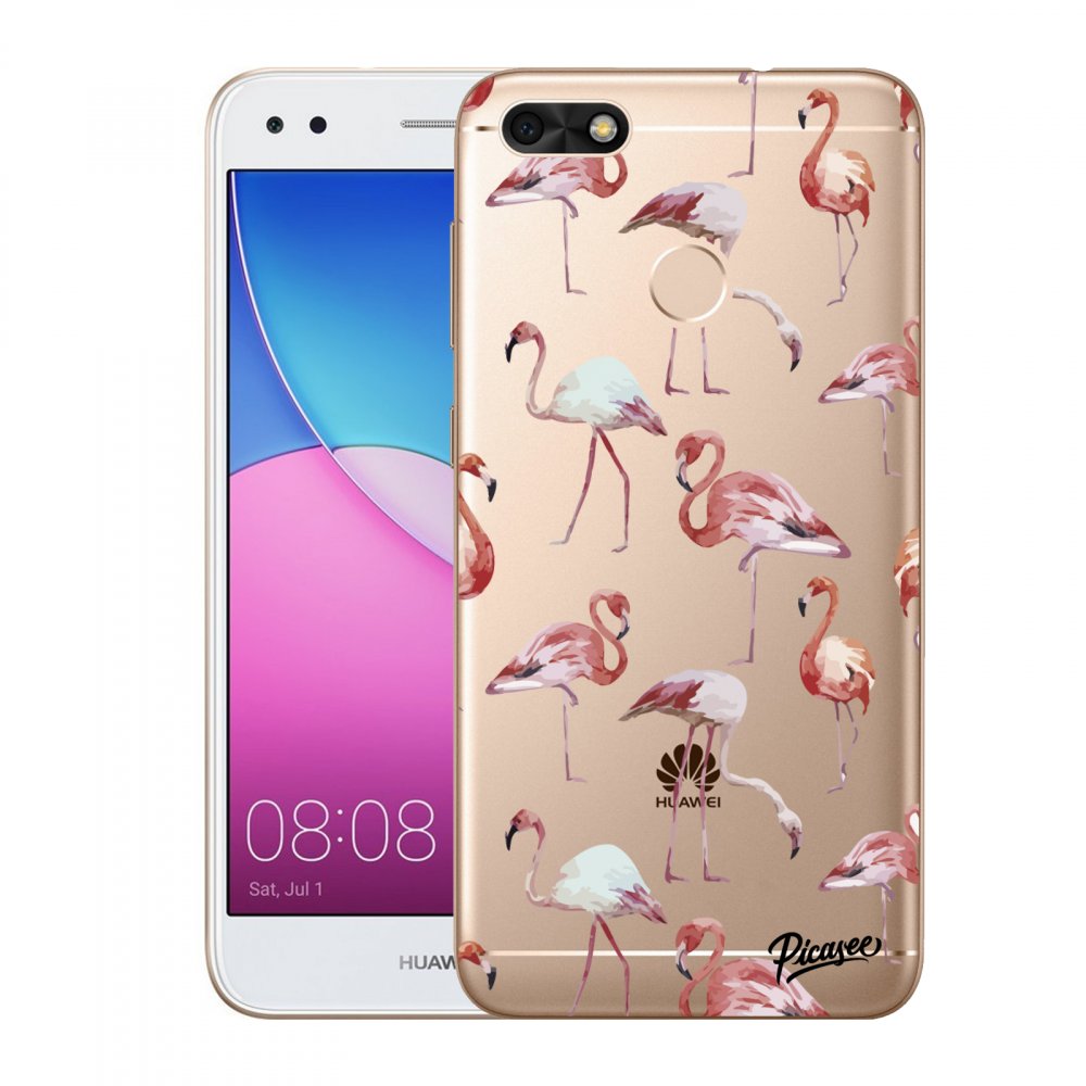 Picasee silikonový průhledný obal pro Huawei P9 Lite Mini - Flamingos