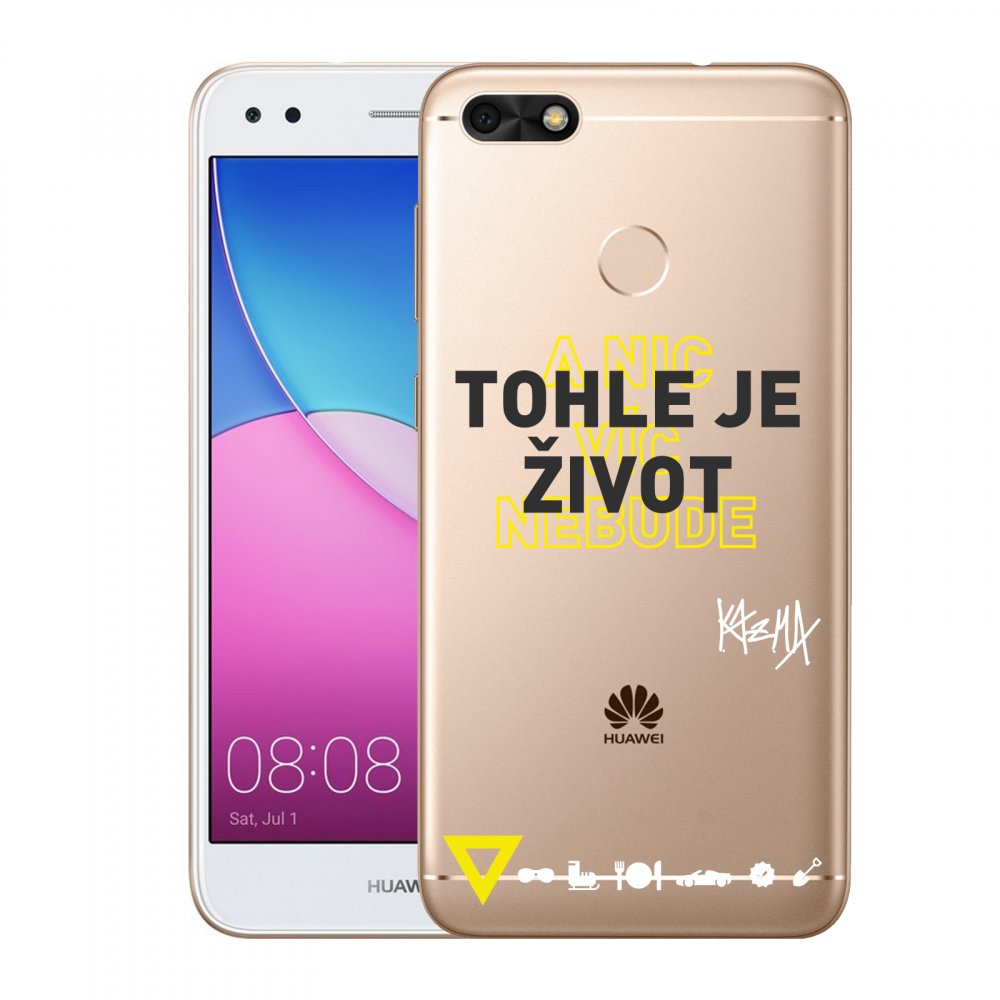 Picasee silikonový průhledný obal pro Huawei P9 Lite Mini - Kazma - TOHLE JE ŽIVOT A NIC VÍC NEBUDE