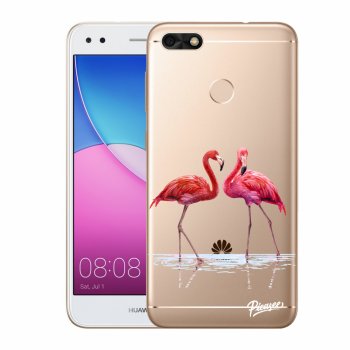 Picasee silikonový průhledný obal pro Huawei P9 Lite Mini - Flamingos couple