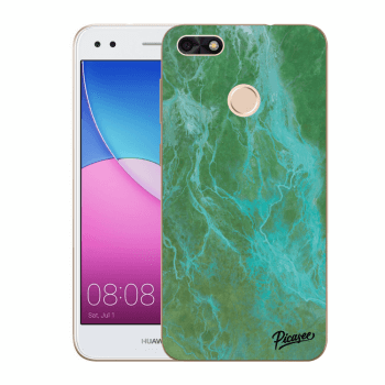 Picasee silikonový průhledný obal pro Huawei P9 Lite Mini - Green marble