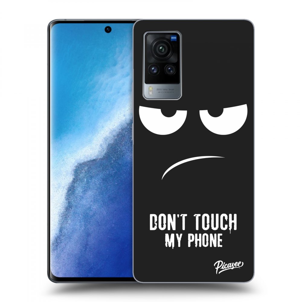Picasee silikonový černý obal pro Vivo X60 Pro 5G - Don't Touch My Phone