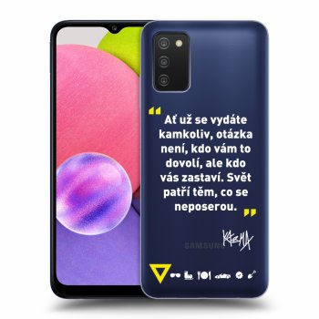 Obal pro Samsung Galaxy A03s A037G - Kazma - SVĚT PATŘÍ TĚM, CO SE NEPOSEROU