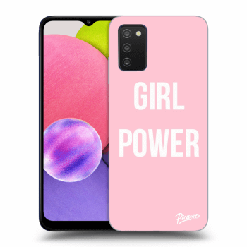 Picasee silikonový průhledný obal pro Samsung Galaxy A03s A037G - Girl power