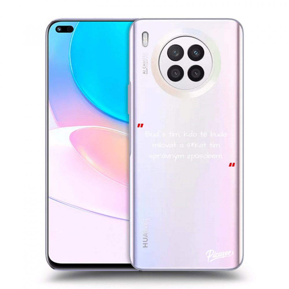 Picasee silikonový průhledný obal pro Huawei Nova 8i - Správná láska Bílá