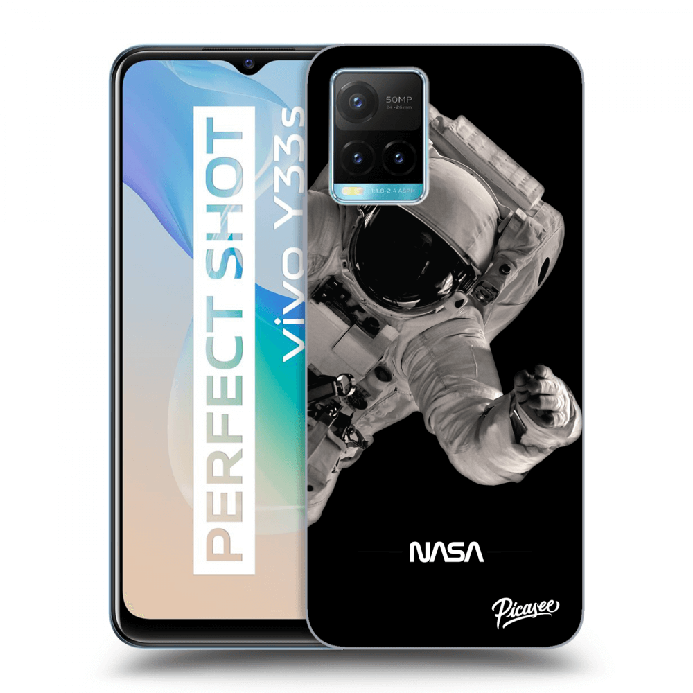 Picasee silikonový černý obal pro Vivo Y33s - Astronaut Big