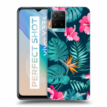 Obal pro Vivo Y33s - Pink Monstera