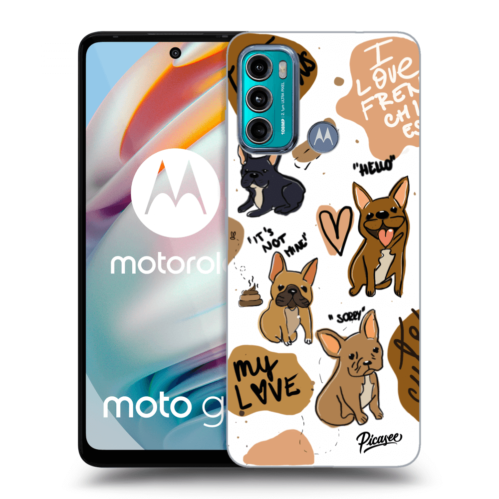 Picasee silikonový průhledný obal pro Motorola Moto G60 - Frenchies