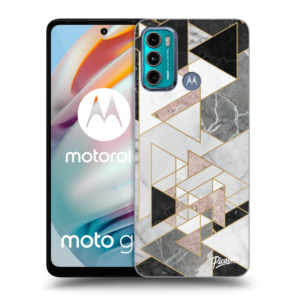 Picasee silikonový průhledný obal pro Motorola Moto G60 - Light geometry