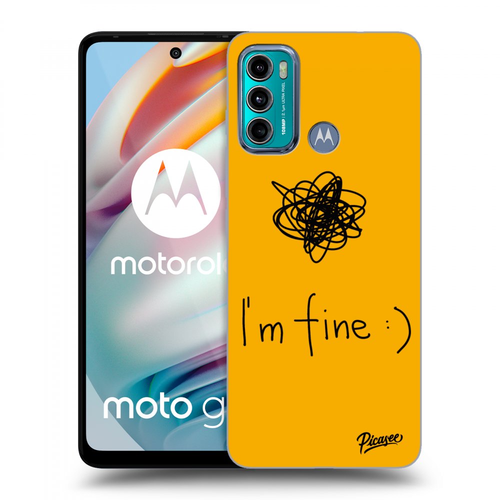Picasee silikonový černý obal pro Motorola Moto G60 - I am fine
