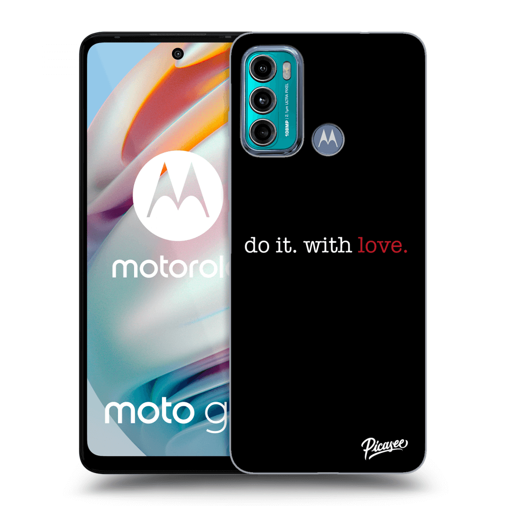 Picasee silikonový černý obal pro Motorola Moto G60 - Do it. With love.