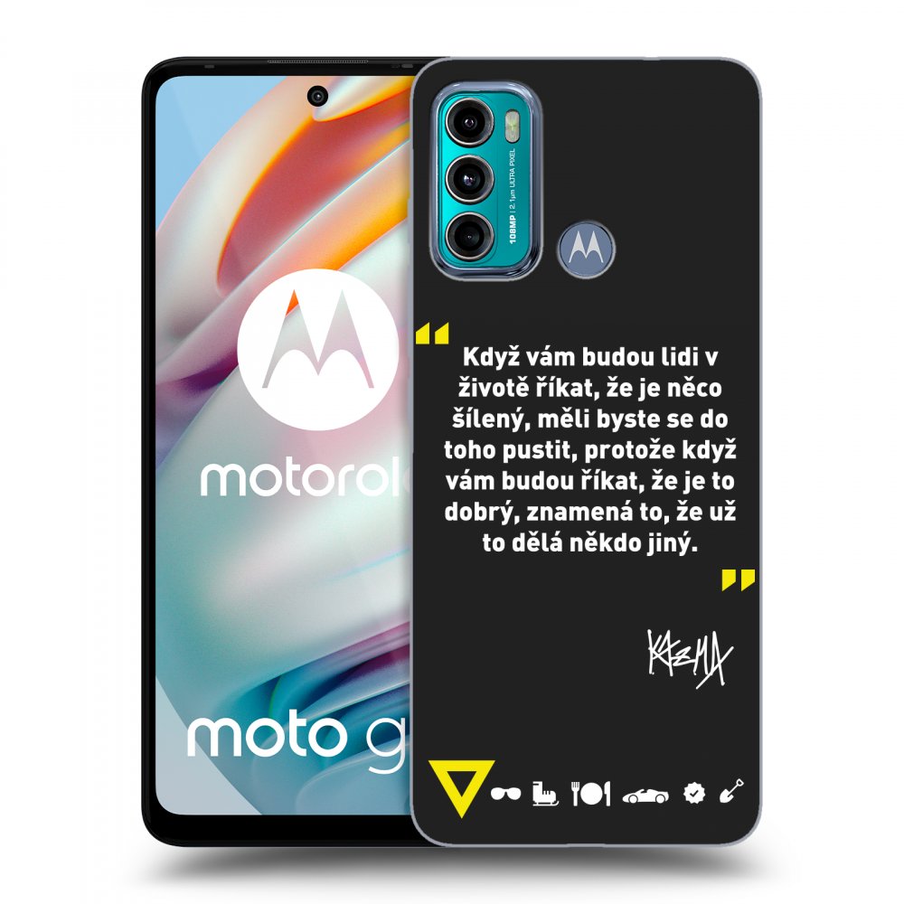 Picasee silikonový černý obal pro Motorola Moto G60 - Kazma - MĚLI BYSTE SE DO TOHO PUSTIT
