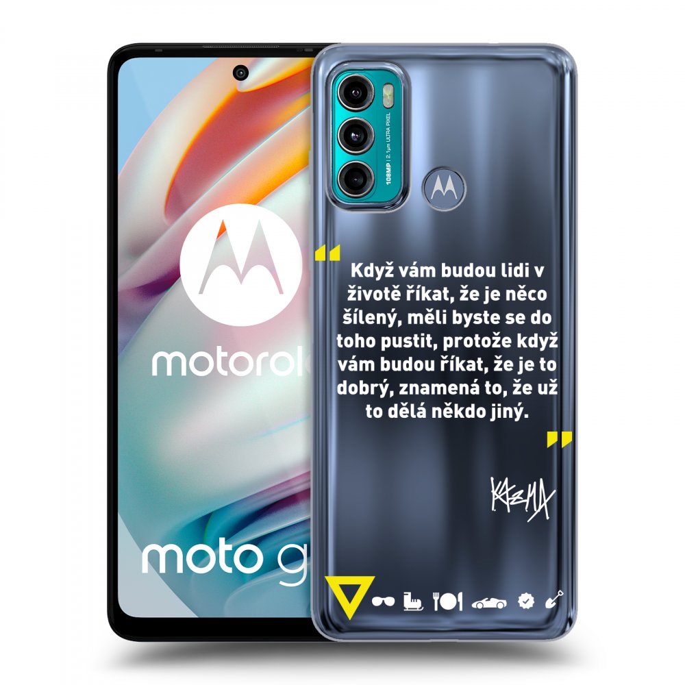 Picasee silikonový průhledný obal pro Motorola Moto G60 - Kazma - MĚLI BYSTE SE DO TOHO PUSTIT