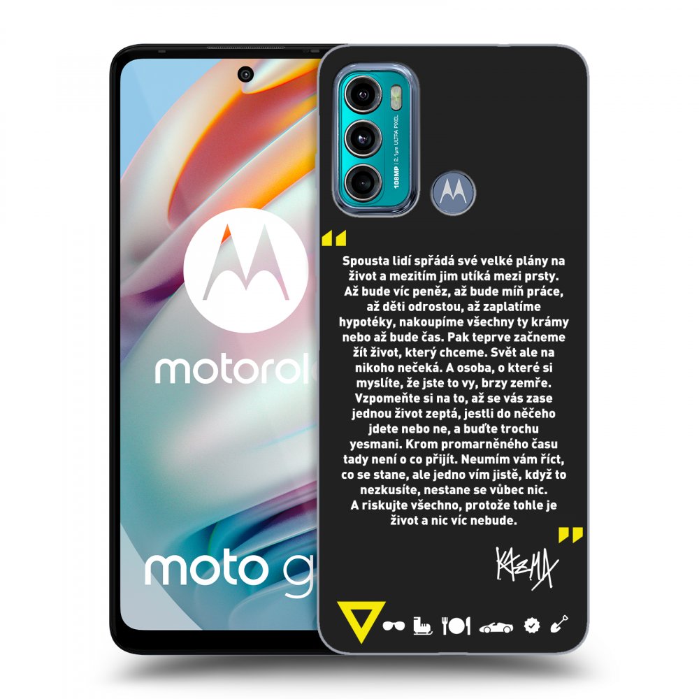 Picasee silikonový černý obal pro Motorola Moto G60 - Kazma - BUĎTE TROCHU YESMANI