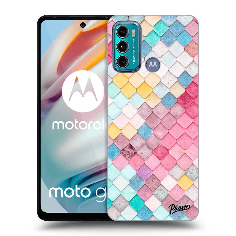 Picasee silikonový průhledný obal pro Motorola Moto G60 - Colorful roof